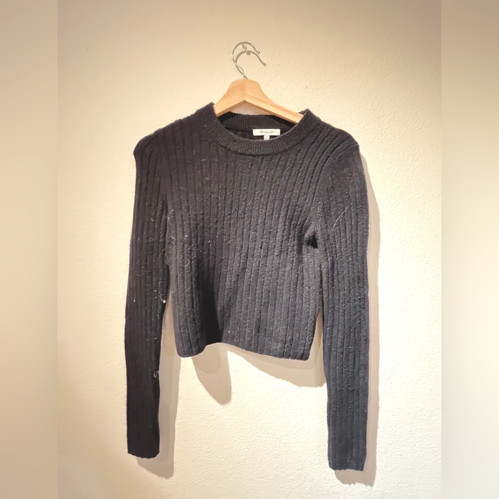 Madewell Mock Neck Cropped Sweater